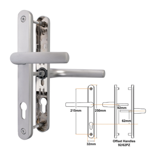 Greenteq Alpha Door Handle Sprung – Chrome Long