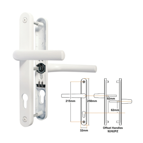 Greenteq Alpha Door Handle Sprung – White