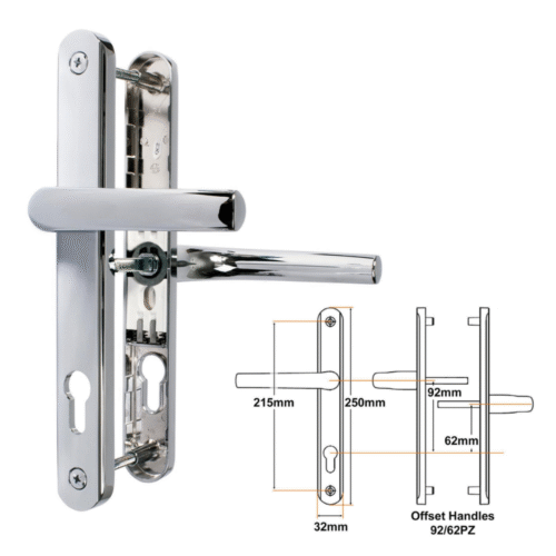 Greenteq Alpha Door Handle Sprung – Pol Chrome